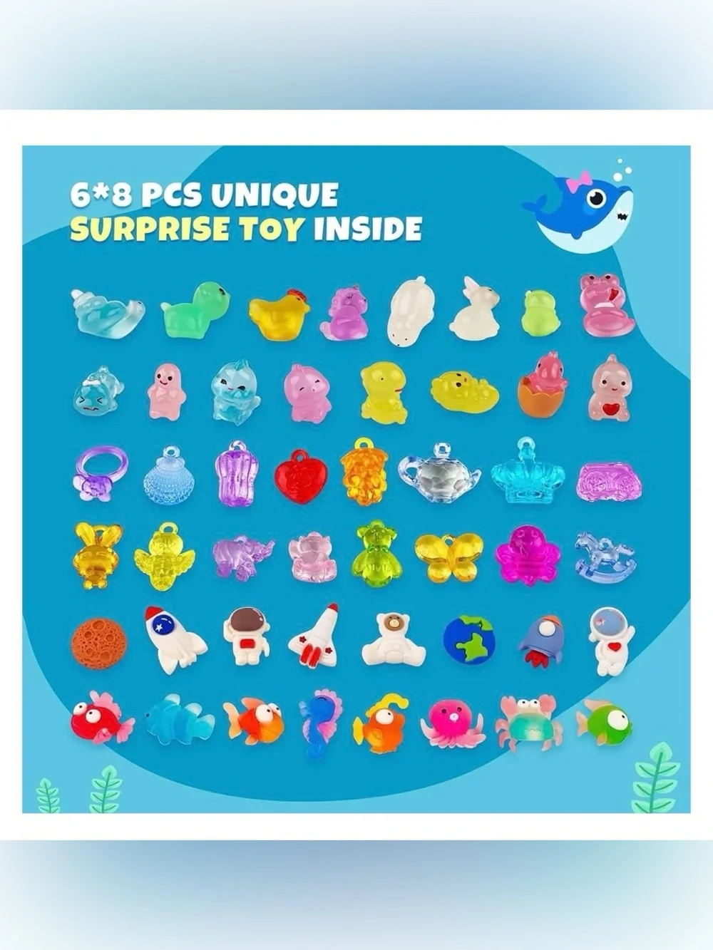 48 Kids Bath Bombs with Surprise Toy - Colorful Bath Fizzy Set